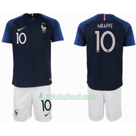 Fotbalové dresy Francie MBAPPE 10 2 star Dětské MS 2018 Domácí Dres